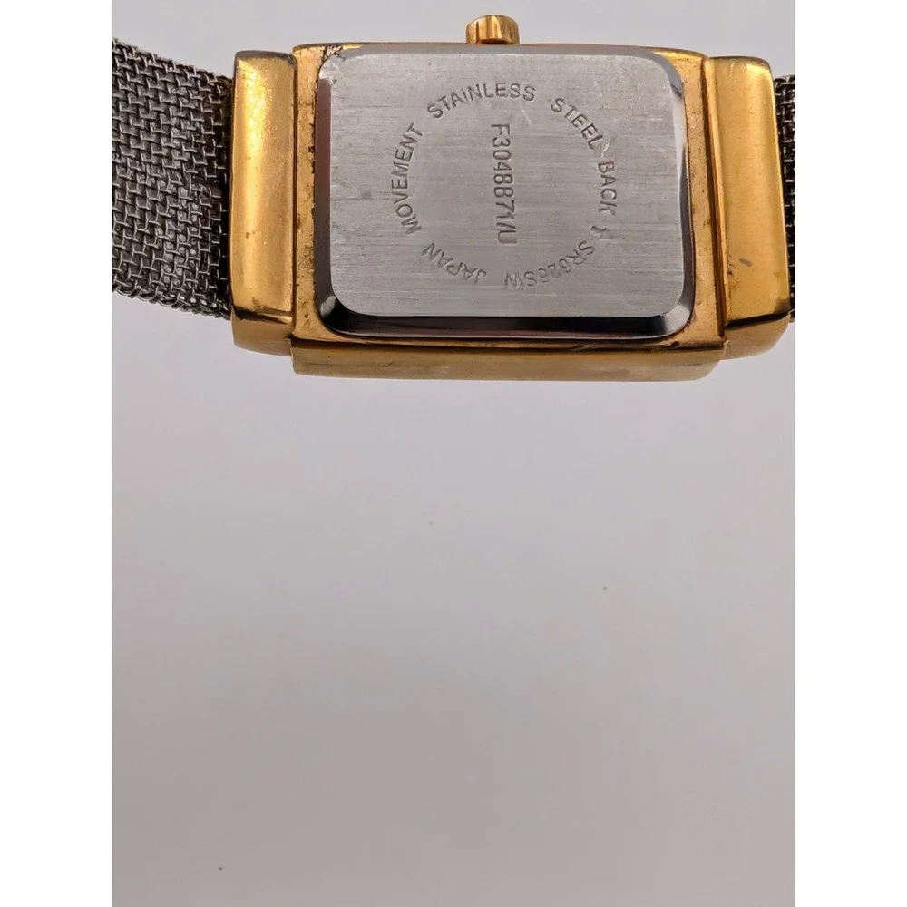 Vintage Avon Women's Watch 21mm Case Silver Mesh Metal Bangle Band- New Battery